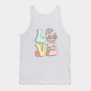 Love Easter Bunny Eggs Cute Colorful Holiday 2024 Tank Top